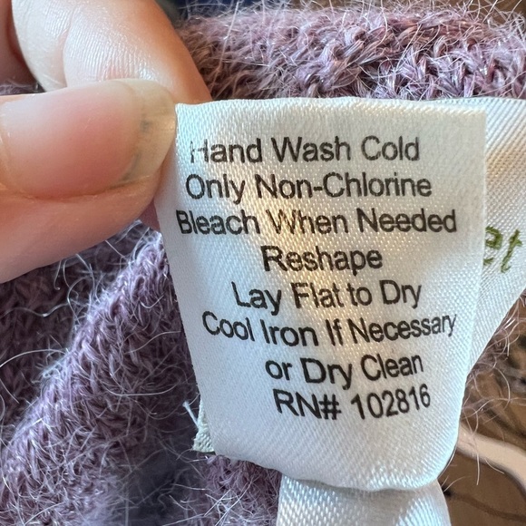 Garnet Hill Alpaca Wool Blend V-Neck Sweater - Picture 5 of 5